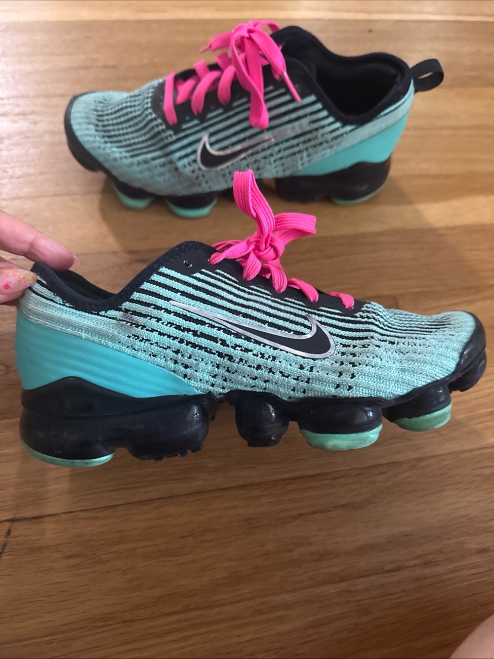 Nike Air VaporMax Flyknit Sneakers South Beach BQ5238-300 Women’s 6.5, 5Y Youth
